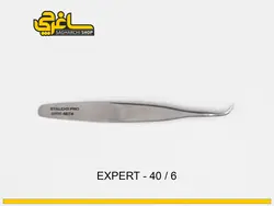 پنس حرفه ای مژه برند STALEKS PRO مدل 40/6