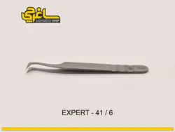 پنس حرفه ای مژه برند STALEKS PRO مدل 41/6