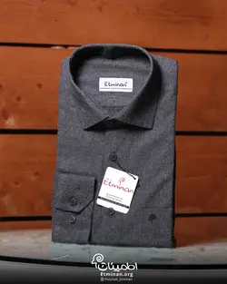 پیراهن کشمیر ساده (زغال سنگی)