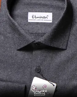 پیراهن کشمیر ساده (زغال سنگی)