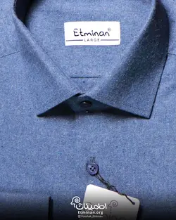 پیراهن کشمیر ساده (آبی نفتی)