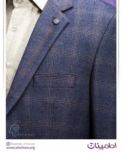 کت تک پاییزه طرح سلکا 4 خانه (آبی نفتی 5 رنگی)