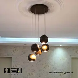 چراغ آویز چوبی کهربا 2