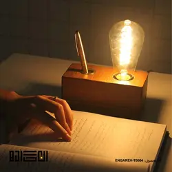 چراغ رومیزی چوبی پرتو 1