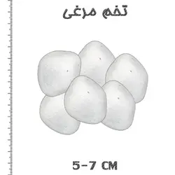 قلوه سنگ رودخانه ای تخم مرغی سفید