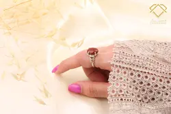 انگشتر نقره جاسپر قرمز طرح هینا