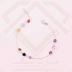 دستبند نقره طرح الما