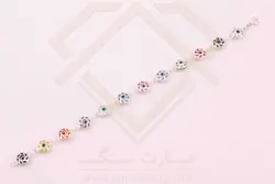 دستبند نقره میناکاری طرح چشم نظر