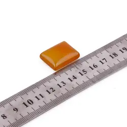 نگین عقیق زرد مستطیل با حکاکی دعای شرف الشمس