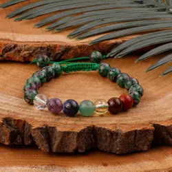 دستبند روبی زئوسیت و هفت چاکرا