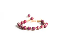 دستبند بافت فیروزه آفریقایی بنفش