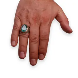 انگشتر نقره توپاز