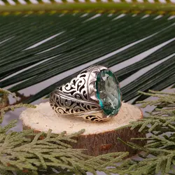 انگشتر نقره توپاز