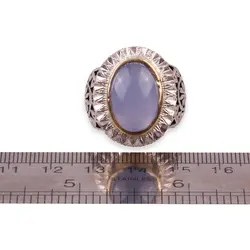 انگشتر  عقیق یمنی سوسنی با رکاب نقره