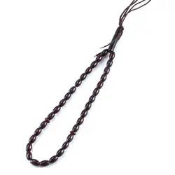 تسبیح پودر کهربا ۳۳ دانه زرشکی با عطر لیمو کد T1089
