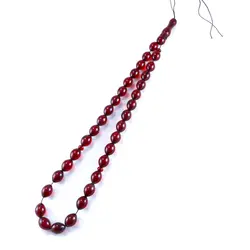 تسبیح پودر کهربا ۳۳ دانه سرخ با عطر لیمو کد T1073