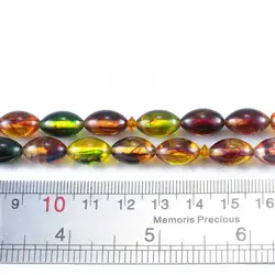 تسبیح پودر کهربا ۳۳ دانه سرخ و سبز با عطر لیمو کد T1074