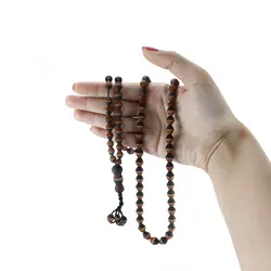 تسبیح هسته خرما تراش کله قندی ریز به درشت 3 رنگ