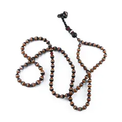 تسبیح هسته خرما تراش کله قندی ریز به درشت 3 رنگ