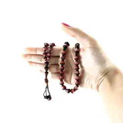 تسبیح هسته خرما تراش اشکی ریز به درشت 2 رنگ