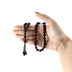 تسبیح هسته خرما تراش اشکی ریز به درشت 2 رنگ