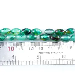 تسبیح پودر کهربا ۳۳ دانه سبز آبی با عطر لیمو کد T1102