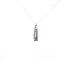 مدال نقره جا حرزی طرح شمشیر با حرز امام جواد روی پوست آهو