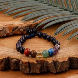 دستبند دلربا سورمه ای وهفت چاکرا