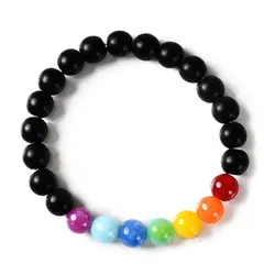 دستبند اونیکس و هفت چاکرا جیدیت کد D42