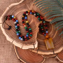 گردنبند ام البنین با مدال عقیق حکاکی شرف الشمس