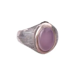 انگشتر نقره عقیق سوسنی معدنی با حرز امام جواد (ع)