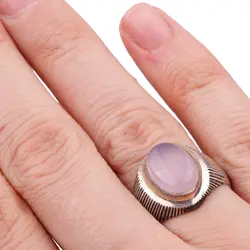 انگشتر نقره عقیق سوسنی معدنی با حرز امام جواد (ع)