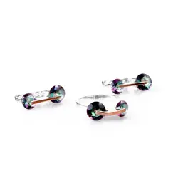 نیم ست نقره  توپاز هفت رنگ طرح الیانا