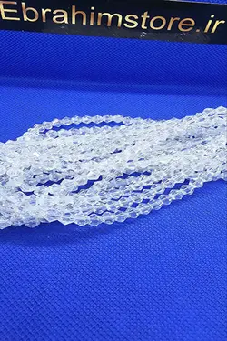 کریستال بندی مخروطی سایز ۶ سفید هفت رنگ