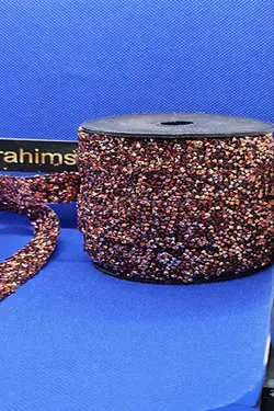 نوار دون پاش دو سانتی رنگ سرخابی تیره