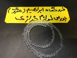 کریستال بندی سایز ۴ سفید شیشه ای ساده