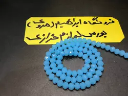 کریستال بندی سایز ۶ فیروزه ای روشن مات