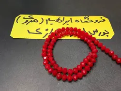 کریستال بندی سایز ۶ قرمز مات