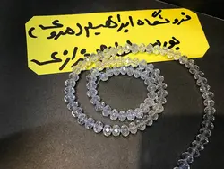 کریستال بندی سایز ۶ سفید هفت رنگ شیشه ای