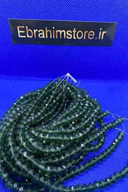 کریستال بندی سایز ۶ سبز درختی شیشه ای