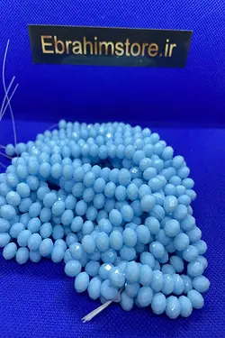 کریستال بندی سایز ۸ آبی فیروزه ای مات