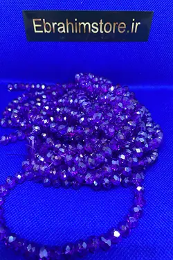 کریستال بندی سایز ۸ بنفش هفت رنگ