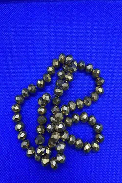 کریستال بندی سایز ۸ طلایی متالیک