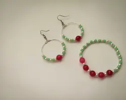 ست گوشواره و دستبند مدل مروارید