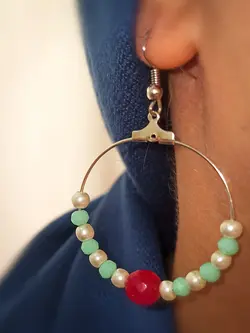 ست گوشواره و دستبند مدل مروارید