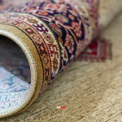 گبه ماشینی هیوا مدل خزان کد 1.00097 زمینه بژ - فروشگاه قصر فرش