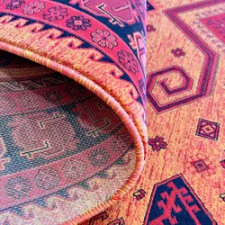 گبه ماشینی هیوا کد 1.00092 زمینه زرد لاکی - فروشگاه قصر فرش
