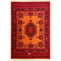 گبه ماشینی هیوا کد 1.00090 زمینه زرد - فروشگاه قصر فرش
