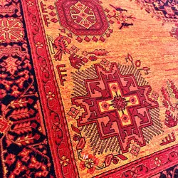 گبه ماشینی هیوا کد 1.00090 زمینه زرد - فروشگاه قصر فرش
