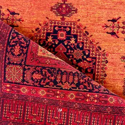 گبه ماشینی هیوا کد 1.00090 زمینه زرد - فروشگاه قصر فرش